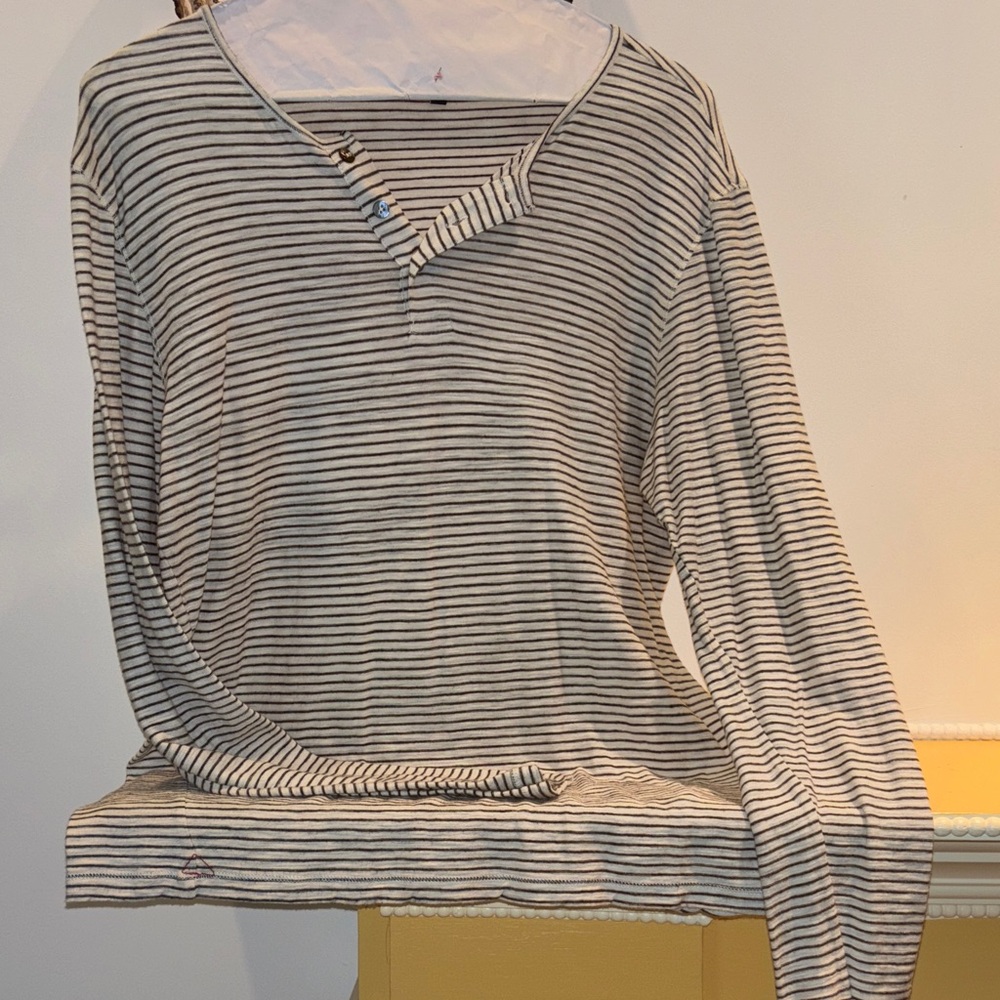 Men's Striped Polo Shirt - Black, grey and White